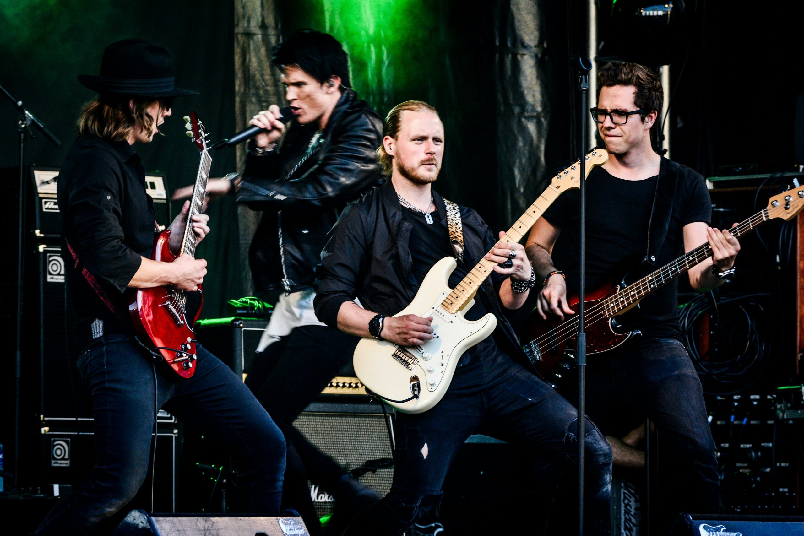 Group of Four Men Rock Band